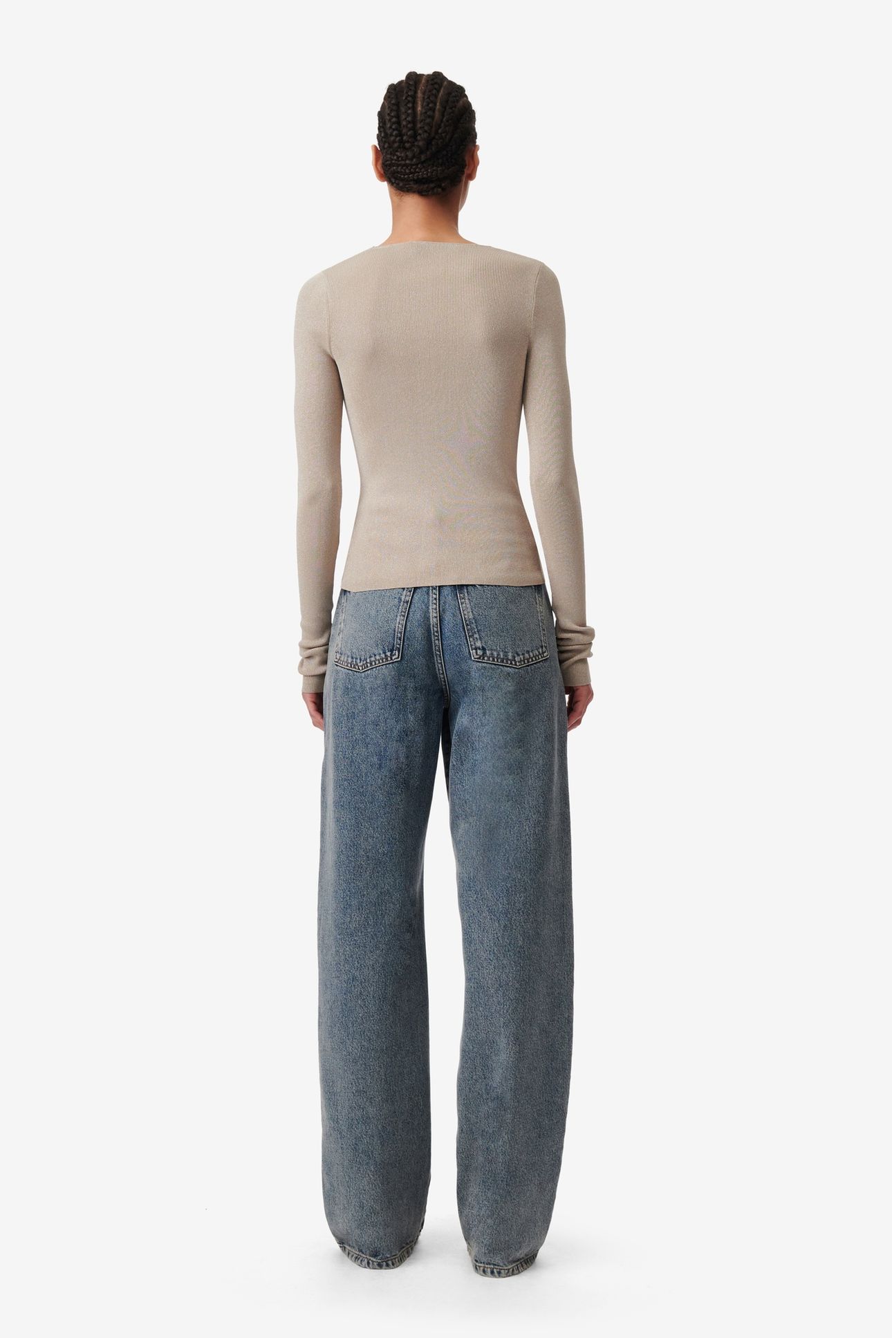 AFFA SWEATER BEIGE LUREX SILVER 2
