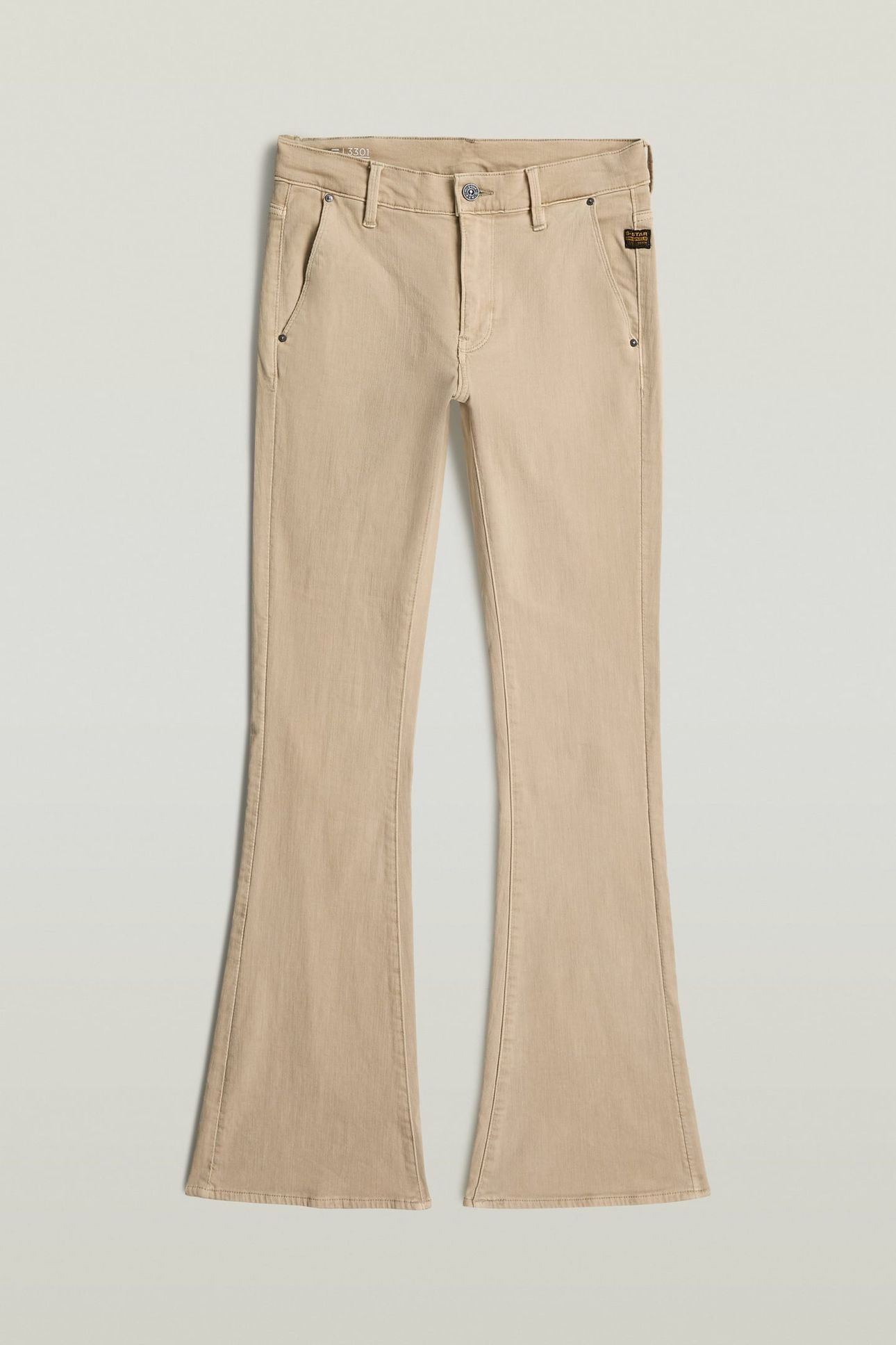 3301 FLARE CHINO BEIGE/KHAKI 4