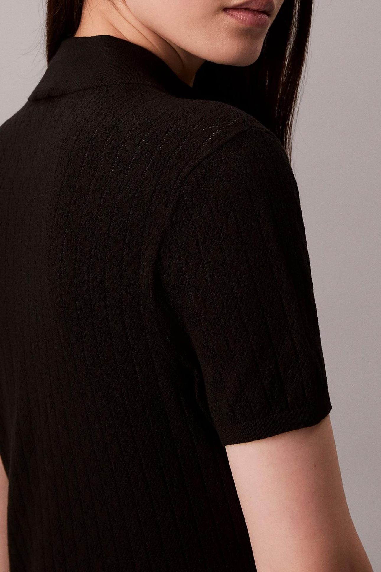 SPORTY 1/4 ZIP MINI DRESS BLACK 6