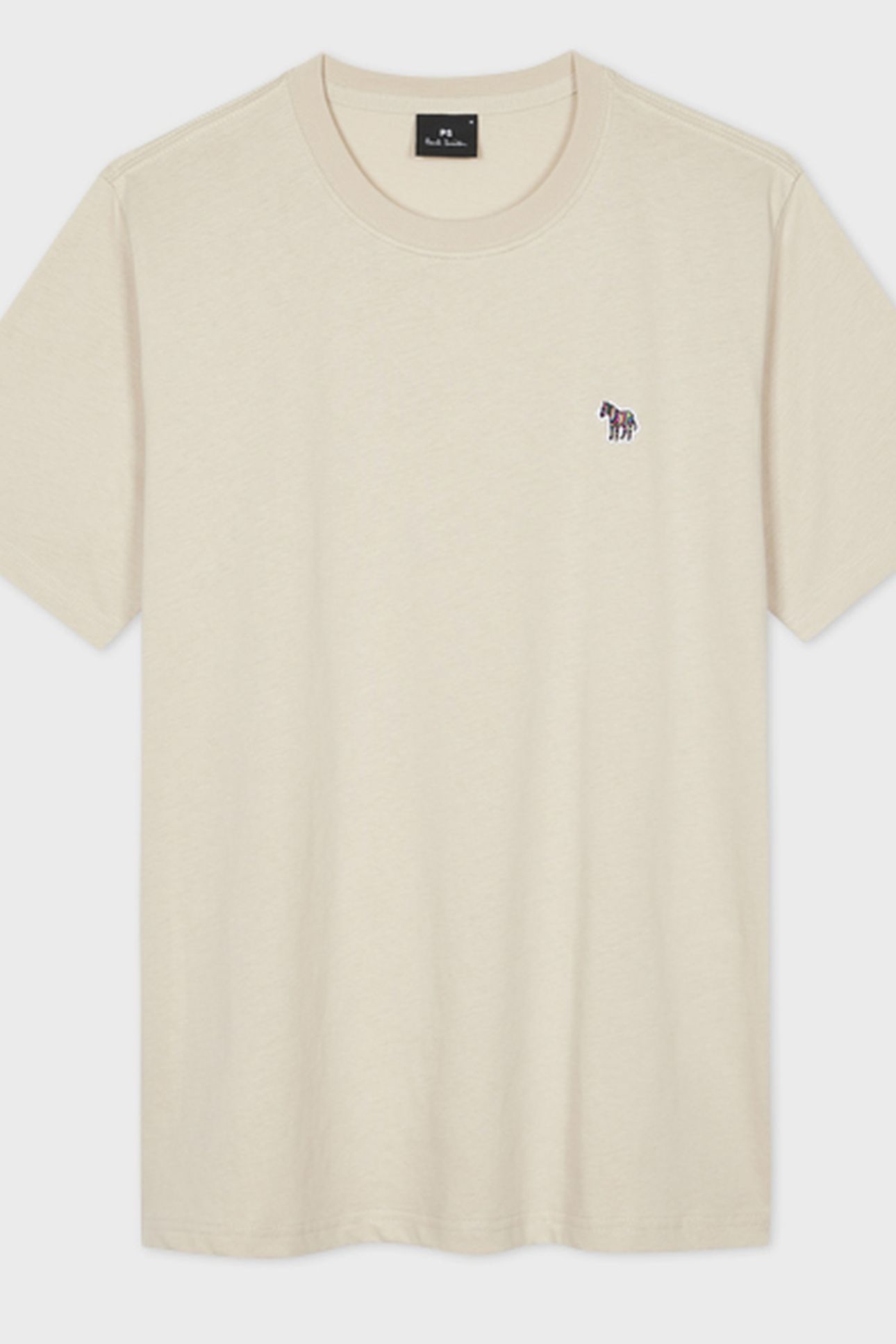 MENS REG FIT SS TSHIRT ZEBRA PARCHMENT 2