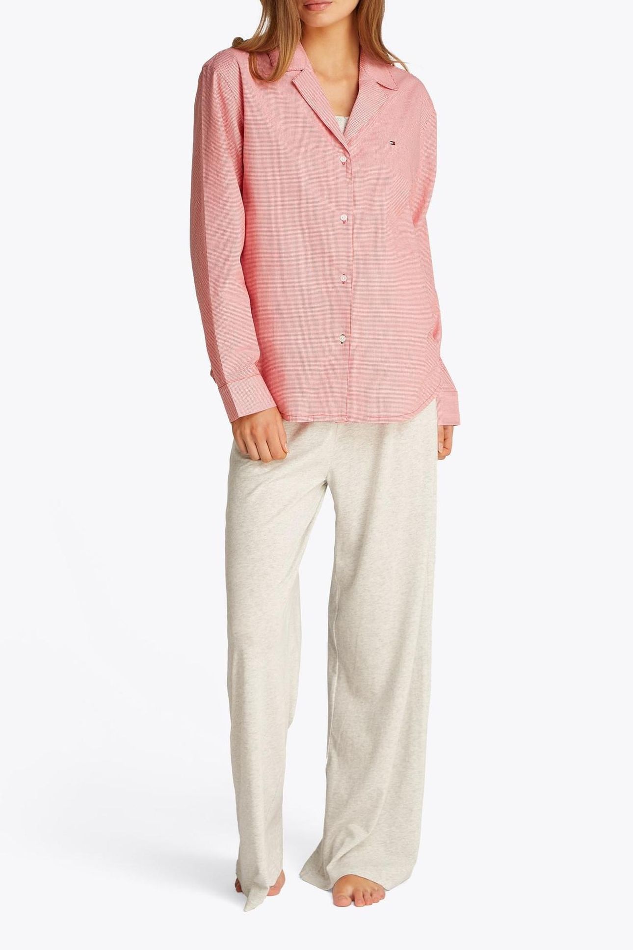 LS POPLIN SHIRT MINI GINGHAM VINTAGE RED 2