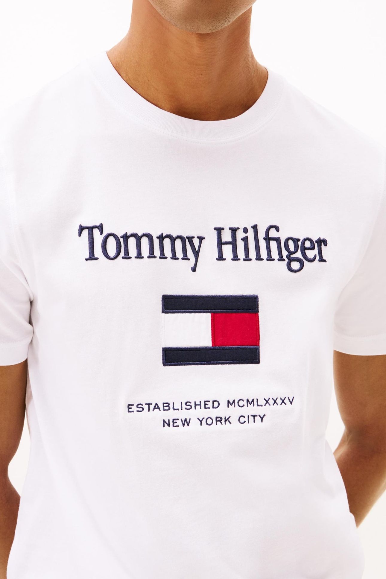 HILFIGER EMBRO FLAG WHITE 6
