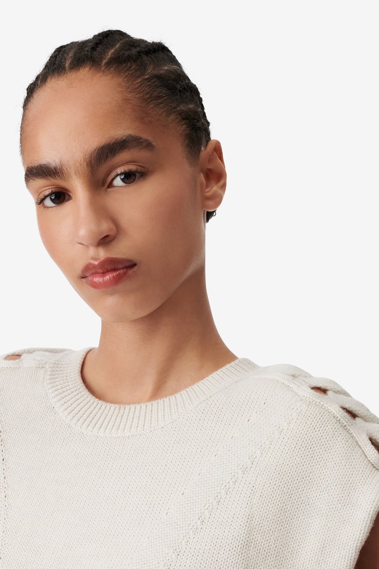 AMAYA SWEATER ECRU/WHITE 5