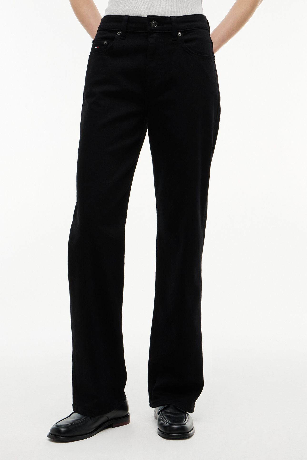 KIRA MID RISE STRAIGHT DENIM BLACK 5