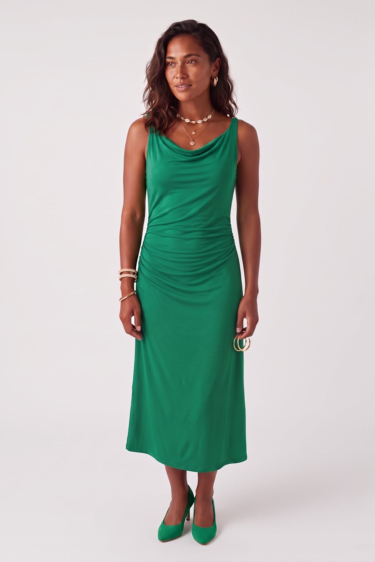 LA FAINA DRESS GREEN 1