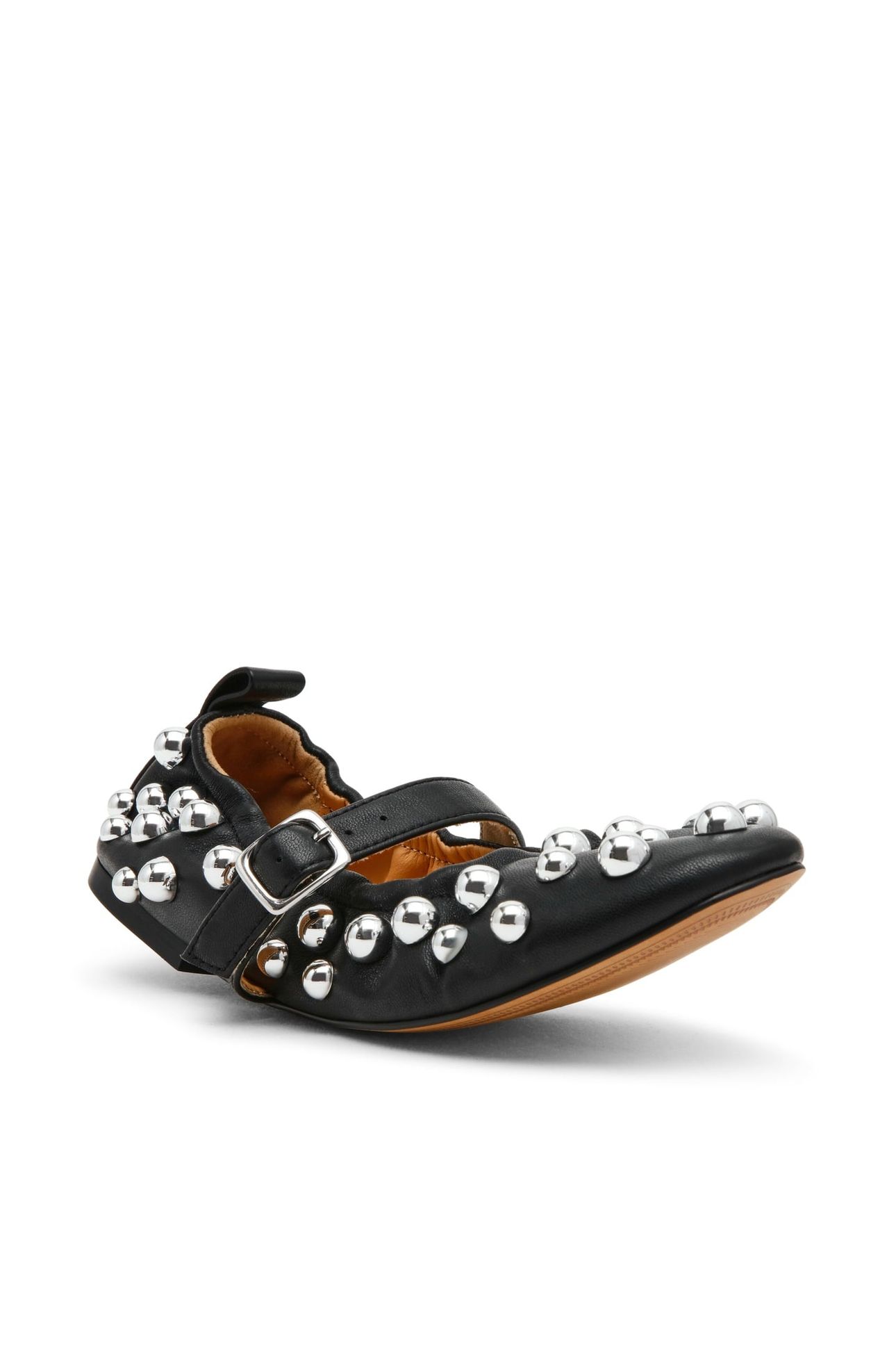 SUNRAYS FLAT SHOES BLACK LEATHER 2