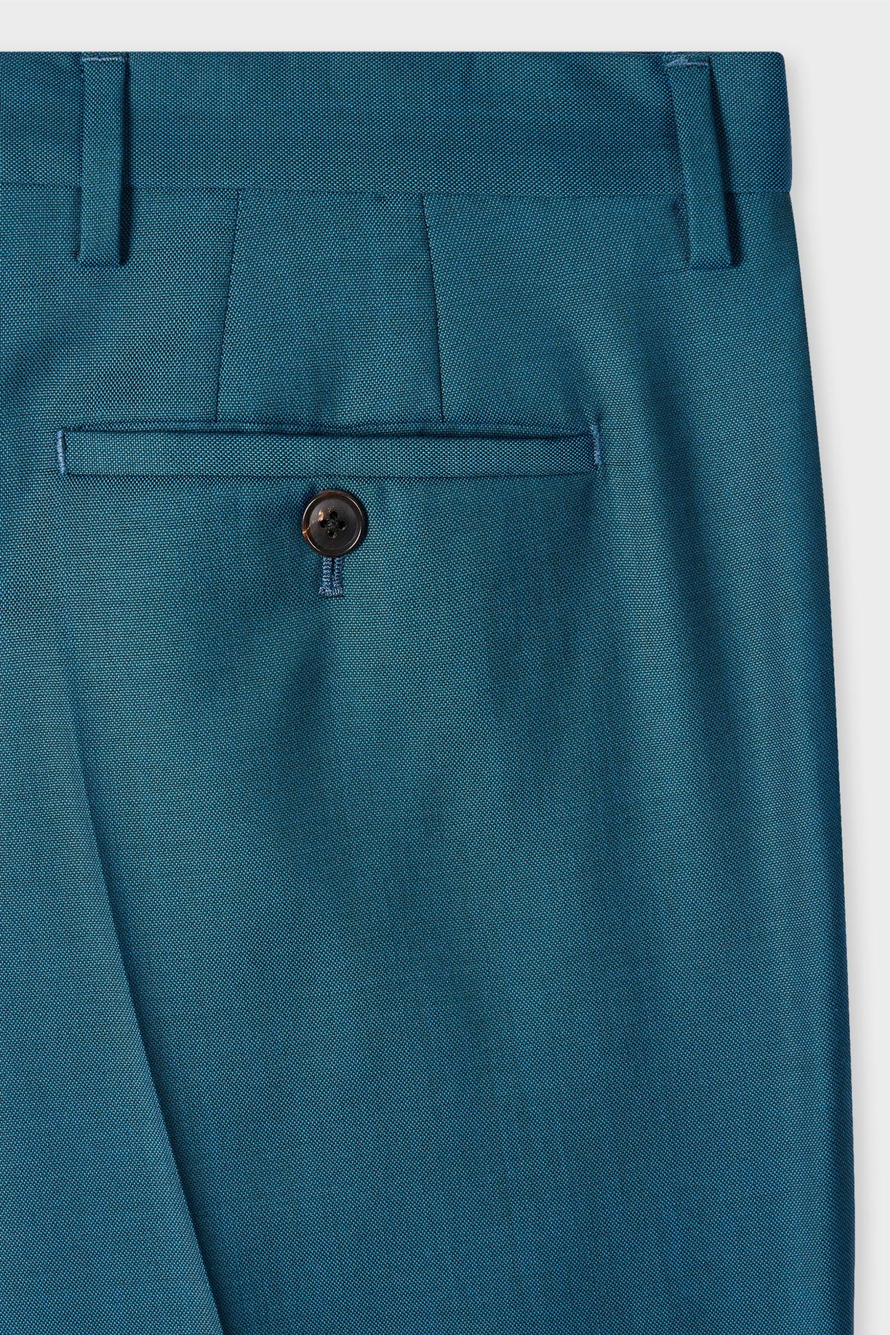MENS TAILORED FIT 2 BUTTON SUIT PETROL BLUE 7