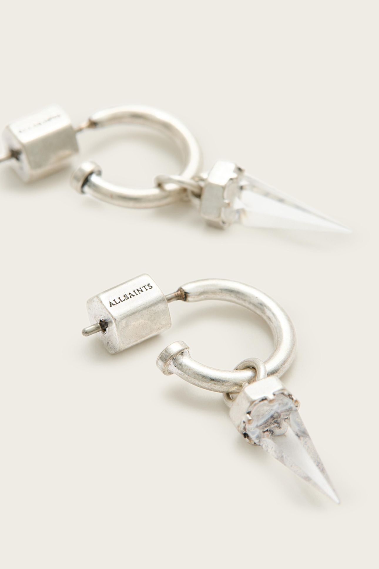 LAIO SPIKE EARRINGS WARM SILVER/CLEAR 4
