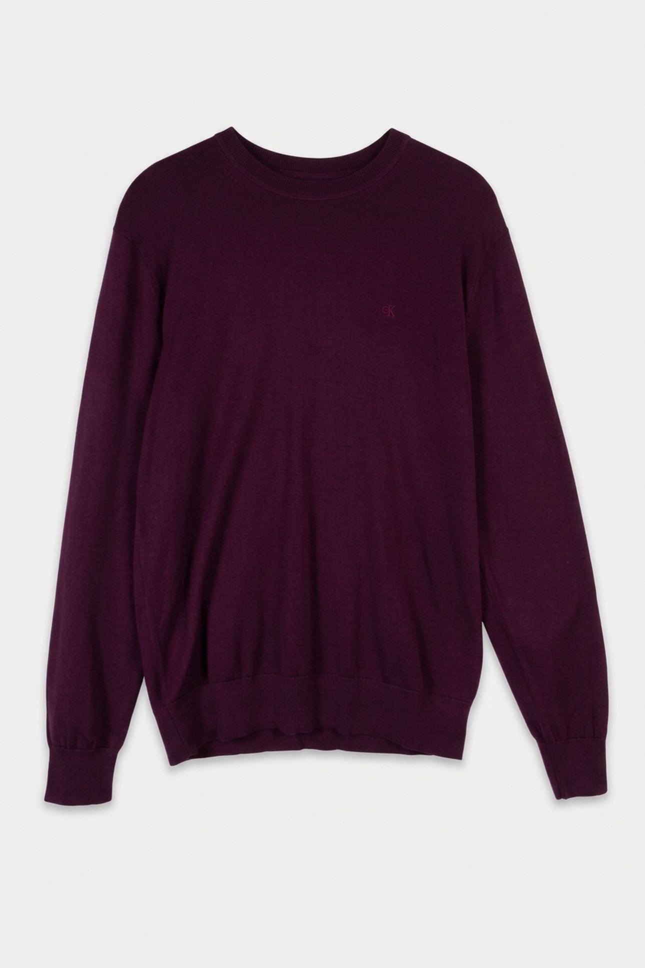 LS SUPIMA COTTON CREWNECK PASSION PLUM 3