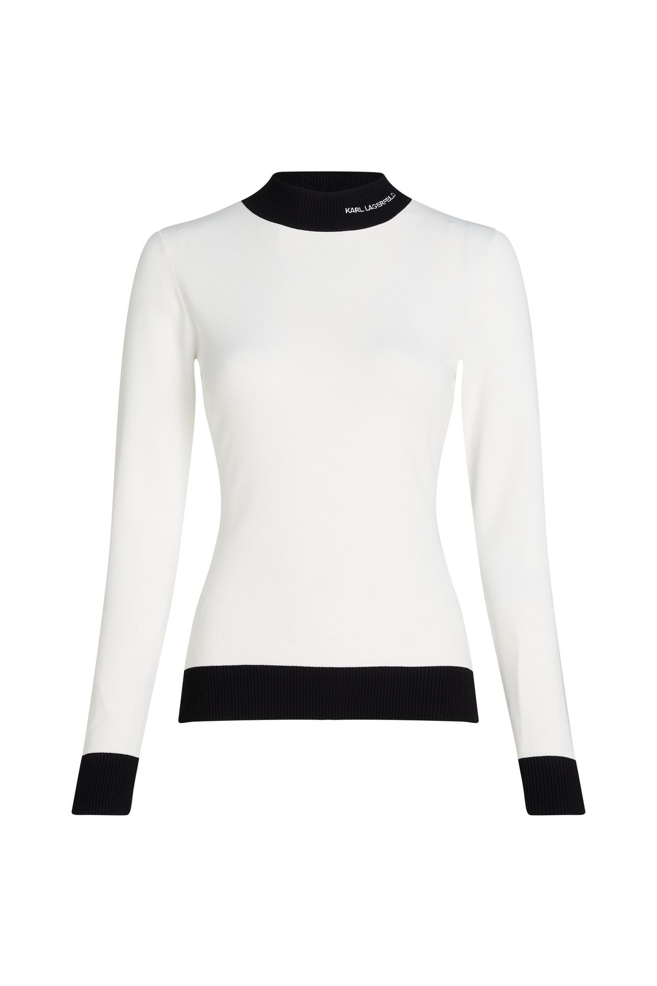 LOGO TURTLE NECK WHITE/BLACK 1