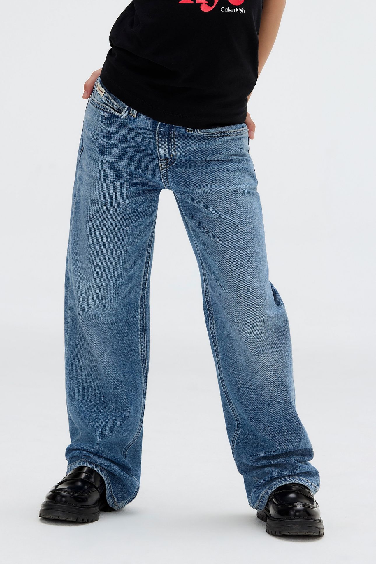 GIRLS HIGH RISE WIDE LEG AUTHENTIC DENIM 1