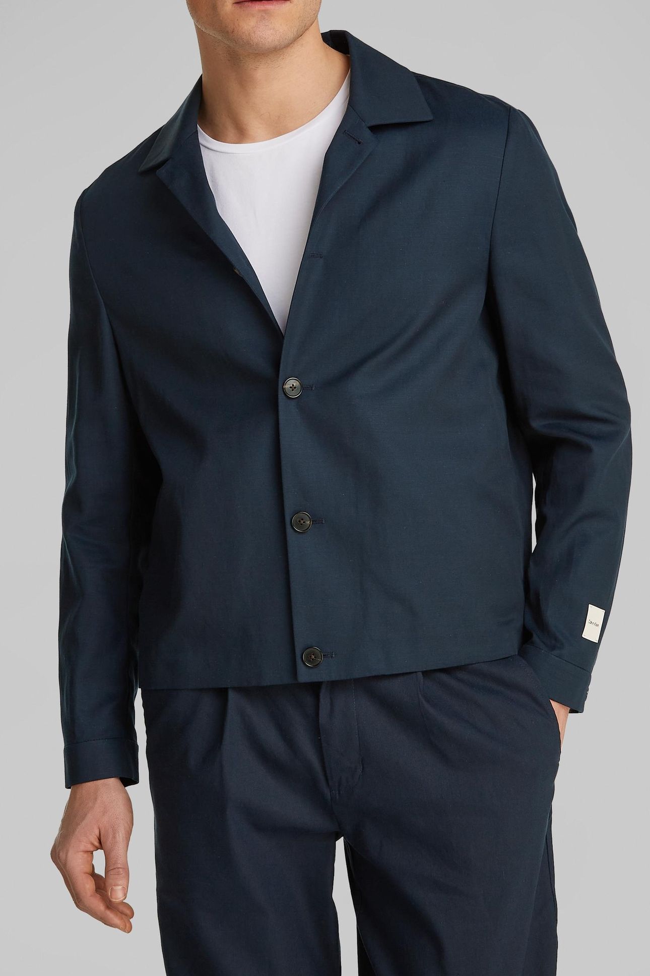 LYOCELL COTTON LINEN BLAZER DARK SAPPHIRE 1