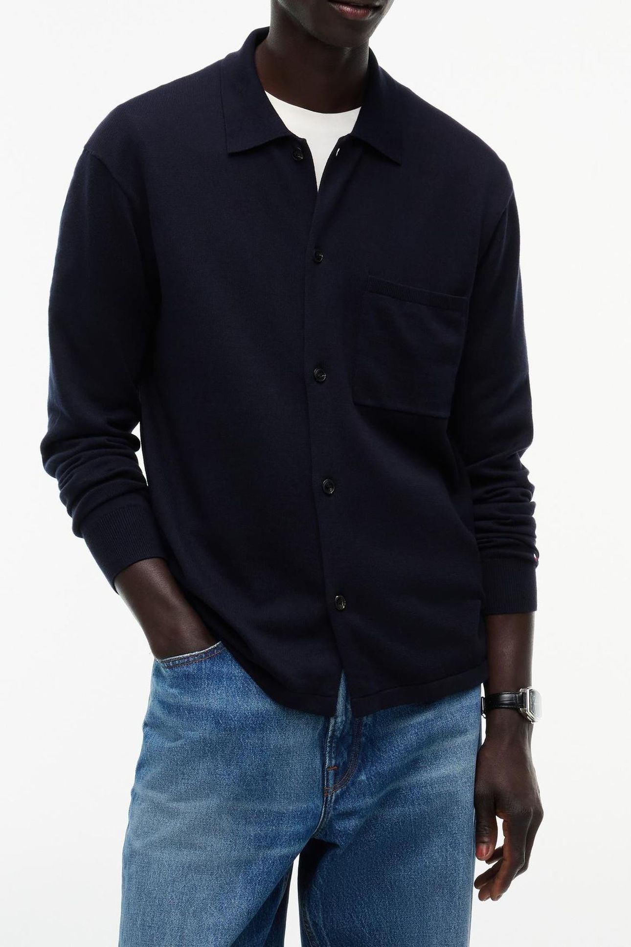 ESSENTIAL COTTON LS NAVY BLUE 2