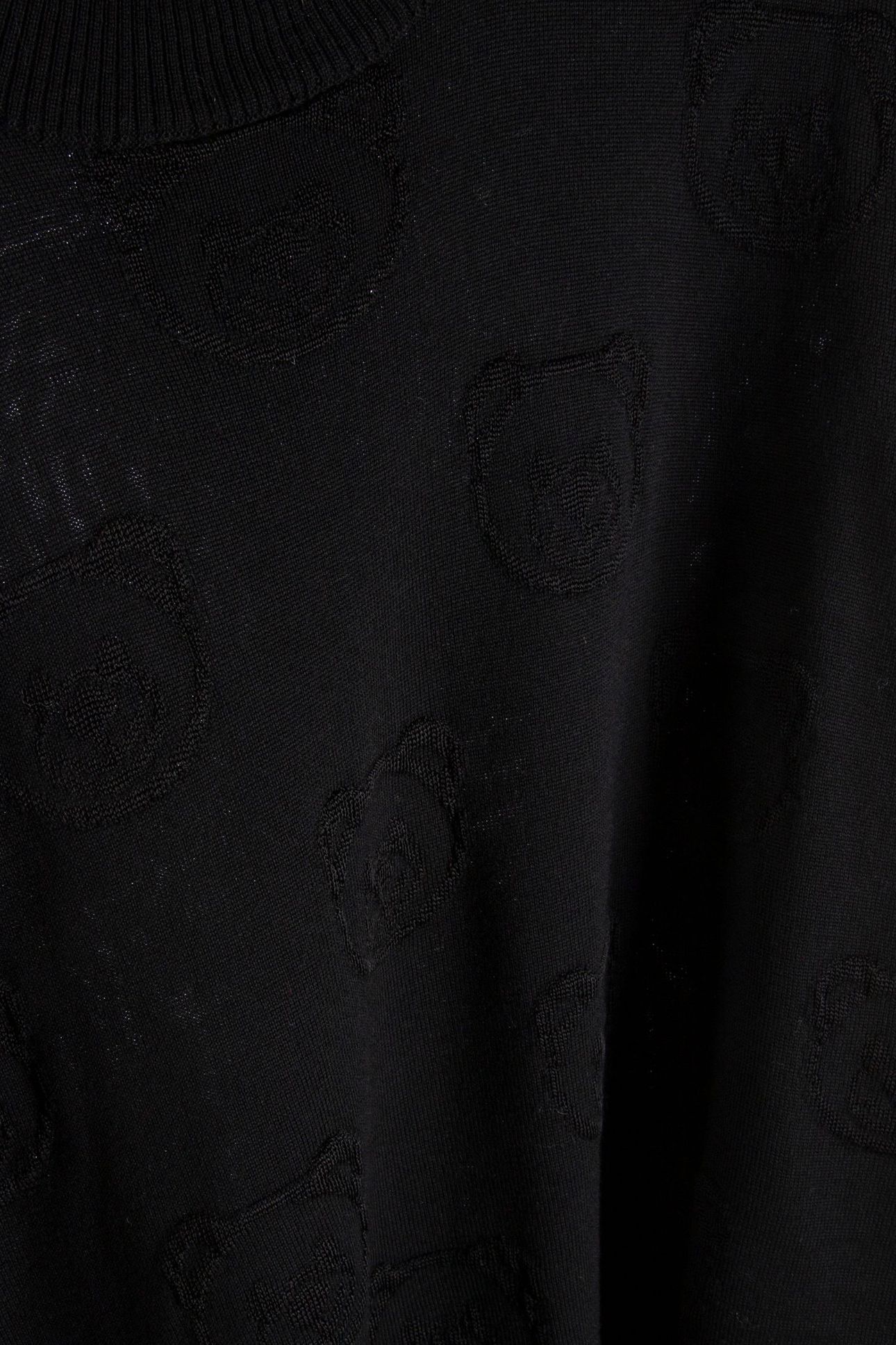 ALLOVER TEDDY BEAR WOOL DRESS BLACK 4