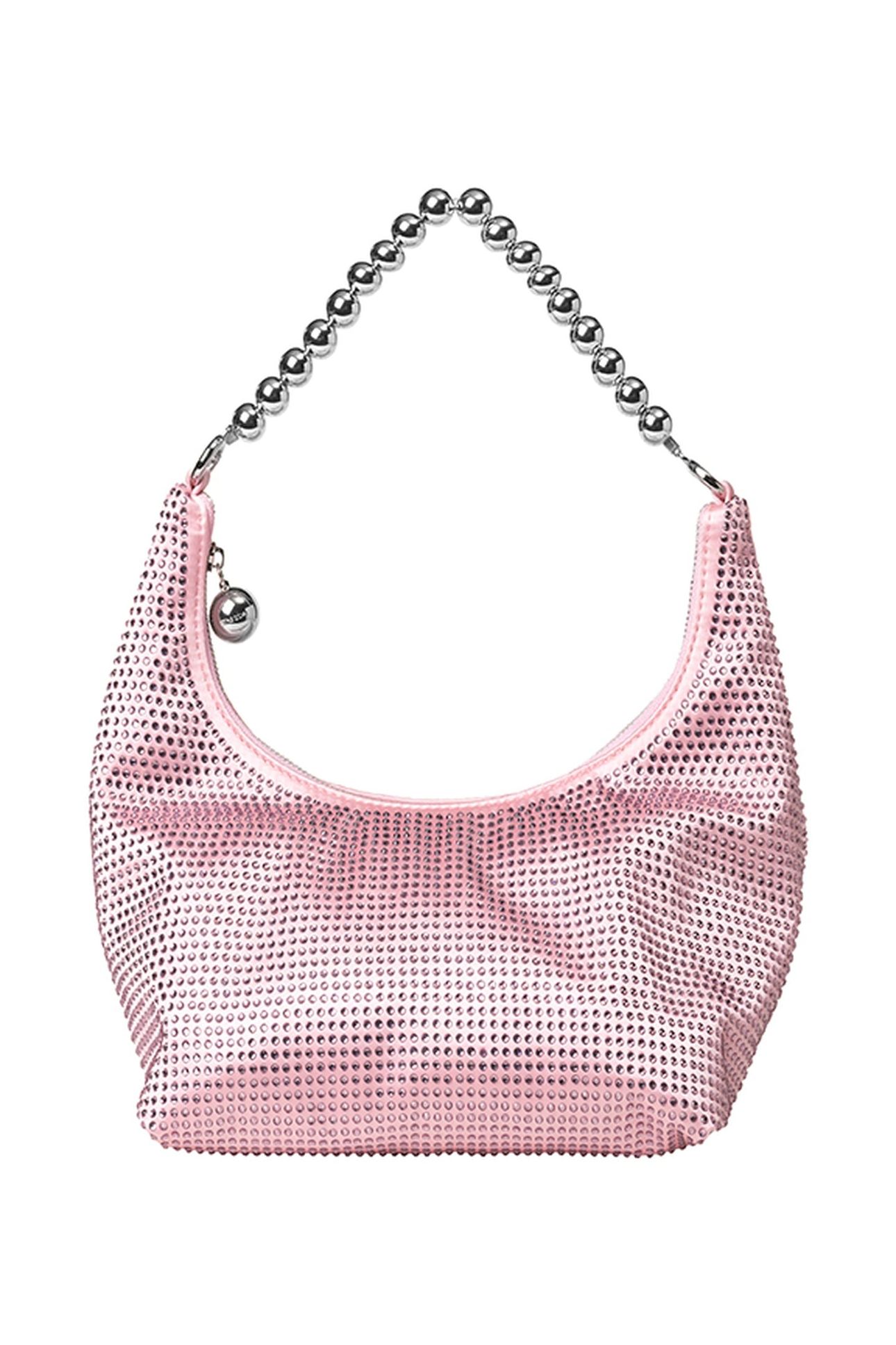 CRYSTALIZED PYRAMID POUCH PINK 2