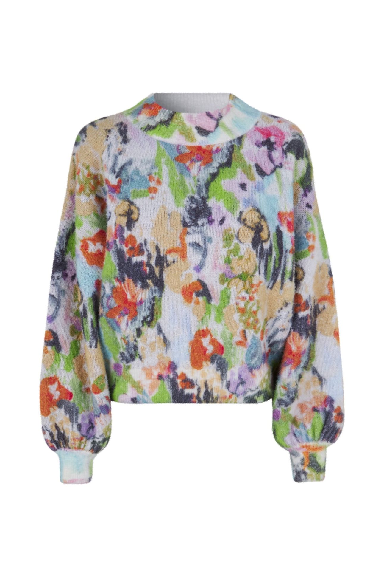 ADONIS FLUFFY PRINTED KNIT ABSTRACT FLORAL 3
