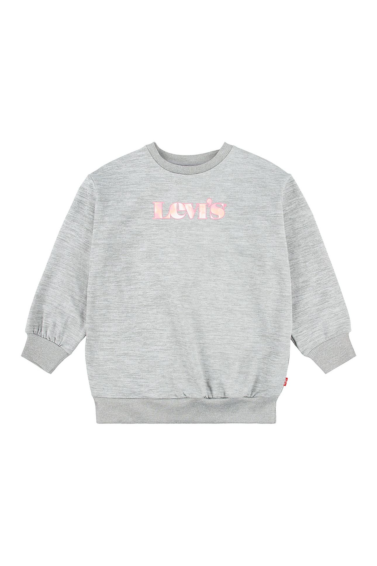 GIRLS OVERSIZED CREW SWEATSHIRT GRAY HEATHER 1