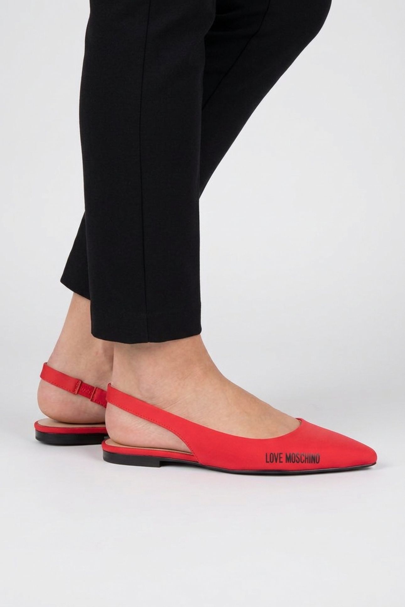 LYCRA SLINGBACK BALLET FLATS RED 3