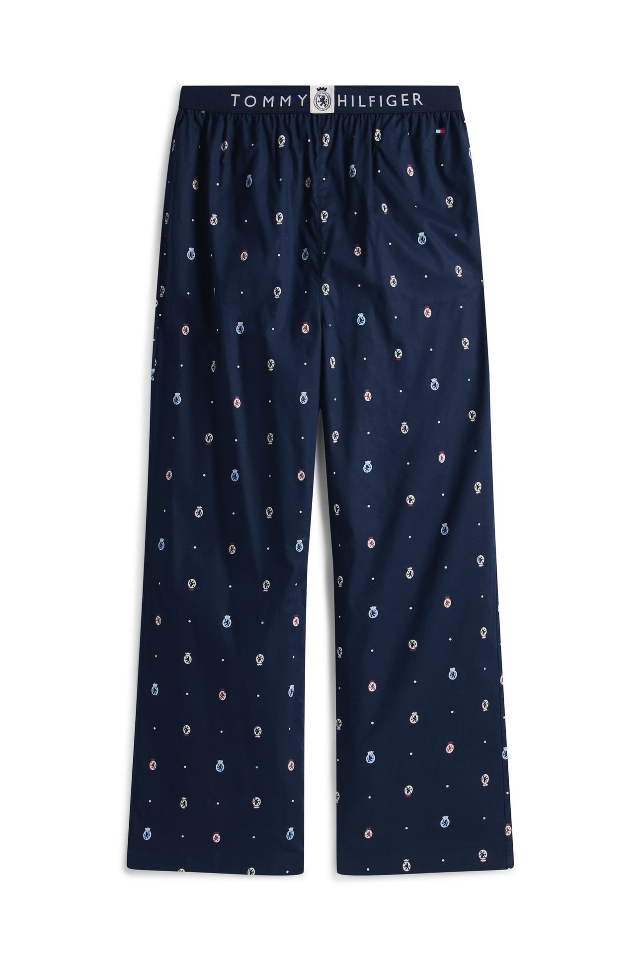 LS WOVEN HENLEY PJ SET ECRU/CREST AOP 4