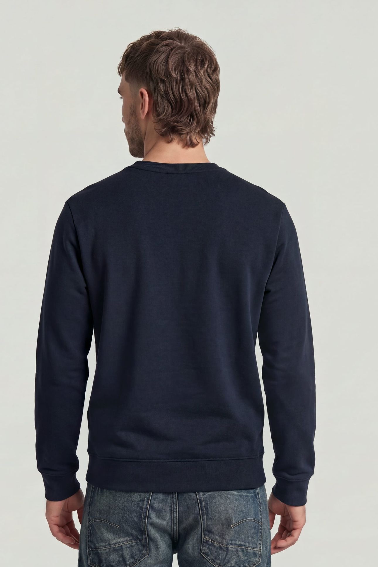 G-STAR SLIM CREW SWEAT L/S BLUE 2