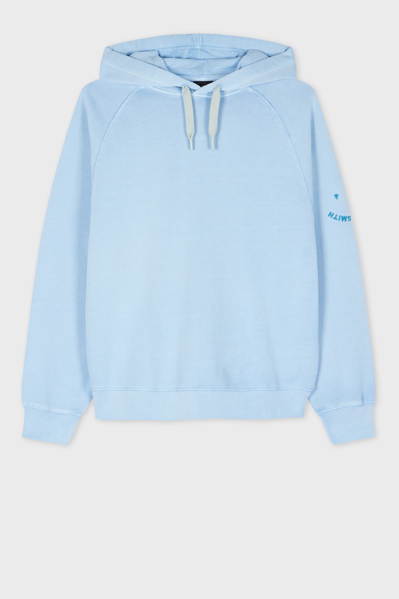 MENS HOODIE PS HAPPY EMB LIGHT BLUE 1
