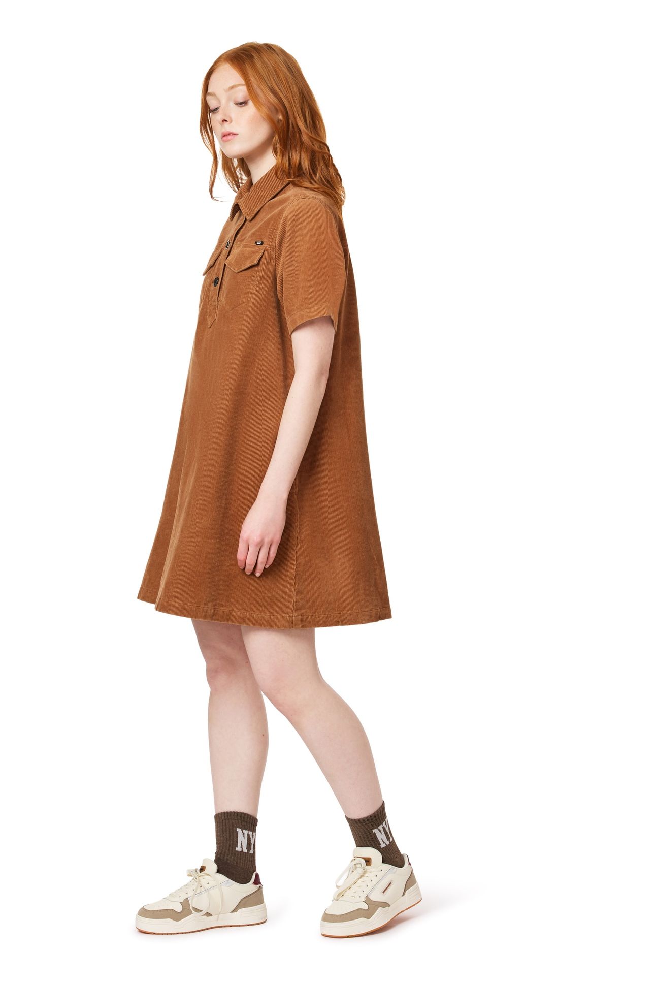 CORDUROY POLO DRESS THRUSH 3