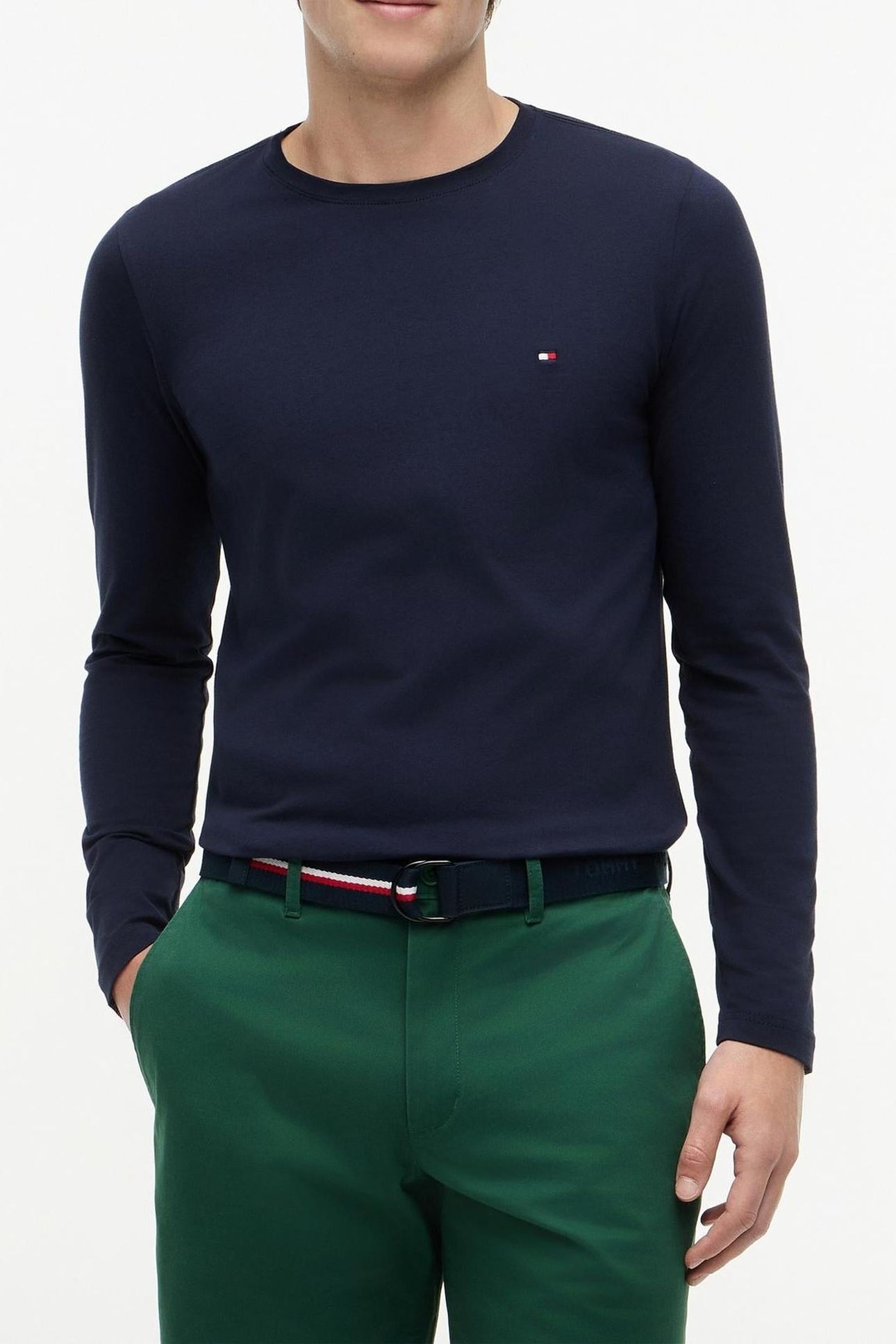 STRETCH SLIM FIT TEE NAVY BLUE 1