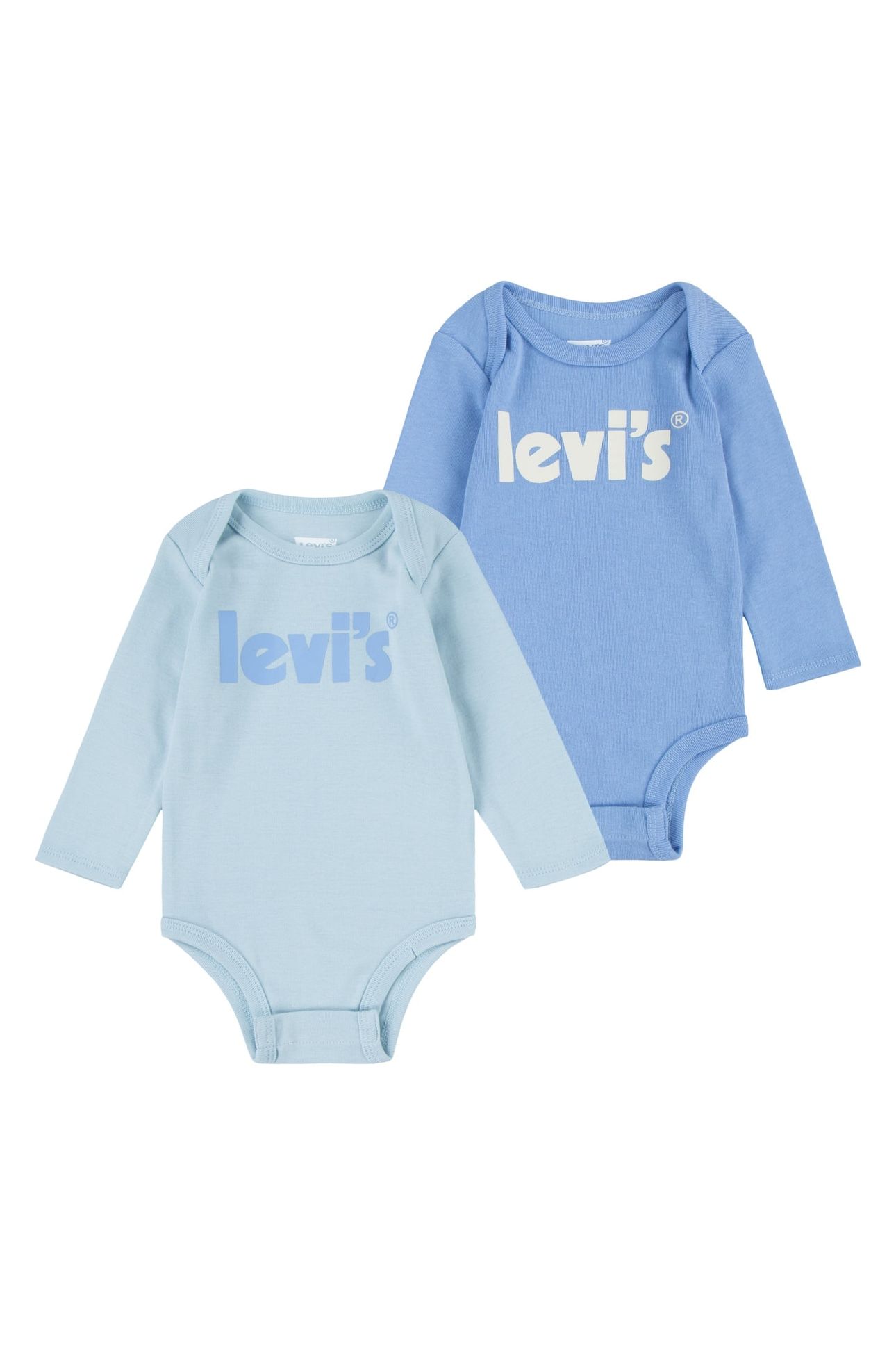 UNISEX POSTER LOGO 2PK L/S BODYSUIT VISTA BLUE 1