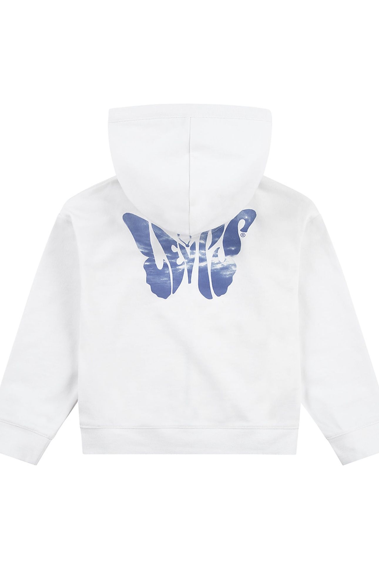 GIRLS CHUNKY SLUB OVERDYE FULL ZIP HOODIE WHITE 2