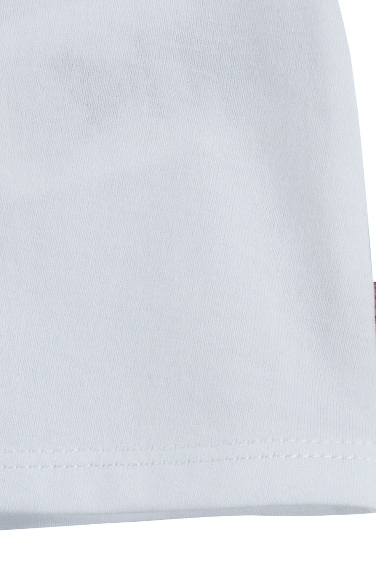 GIRLS SS BATWING A LINE TEE RED/WHITE 4
