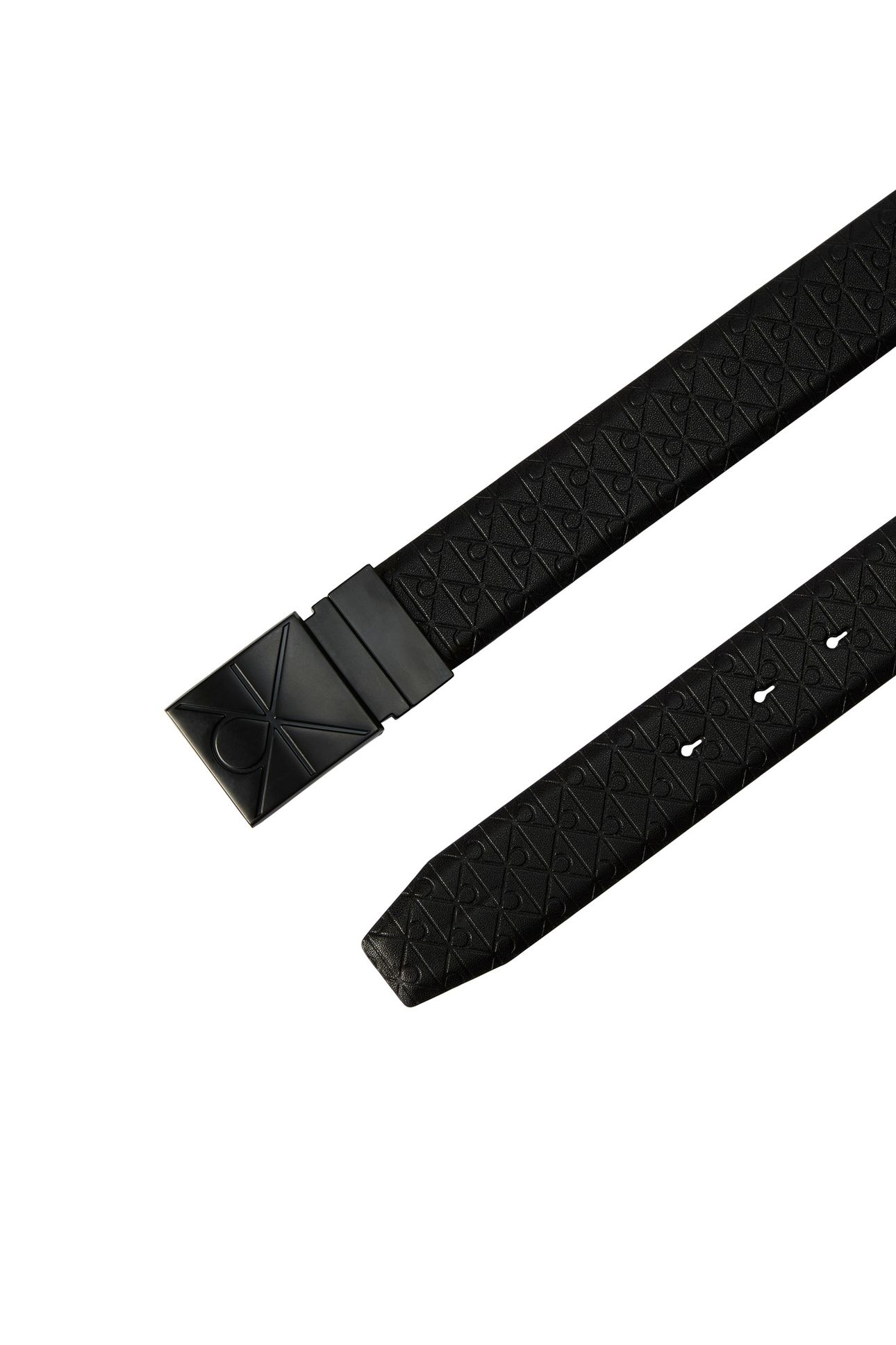 EMBLEM PLAQUE SMOOTH BELT BLACK/BLACK AOP/BLACK 3