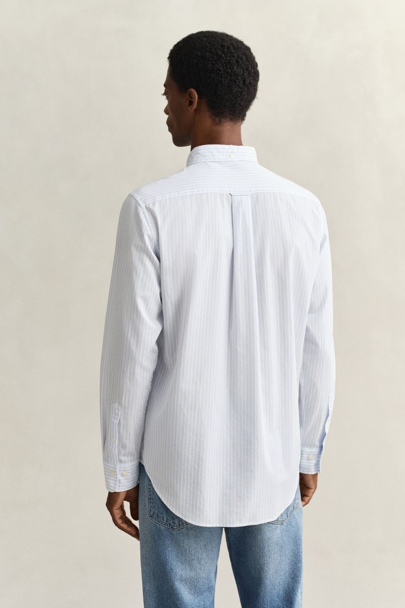 REG CLASSIC POPLIN STRIPE SHIRT LIGHT BLUE 2