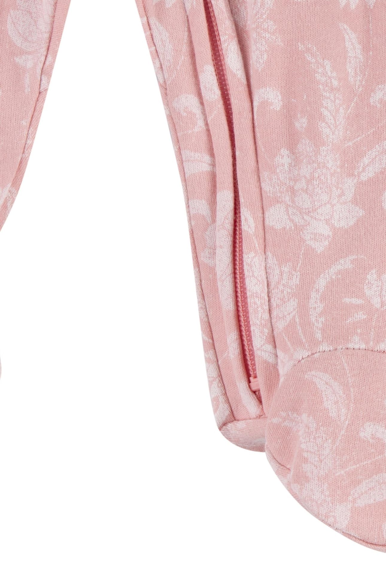 GIRLS FLORAL FOOTED COVERALL PINK ICING 3