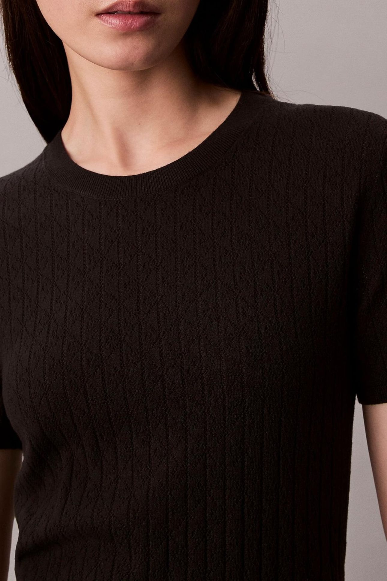 CAP SLEEVE POINTELLE BLACK 6