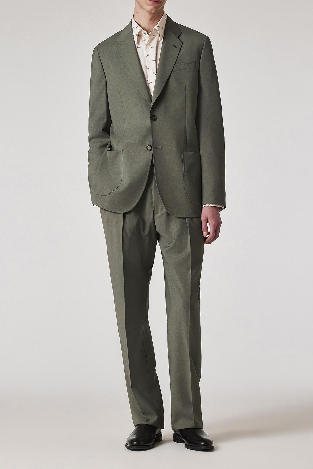 MENS 2 BUTTON JACKET PETROL GREEN 2