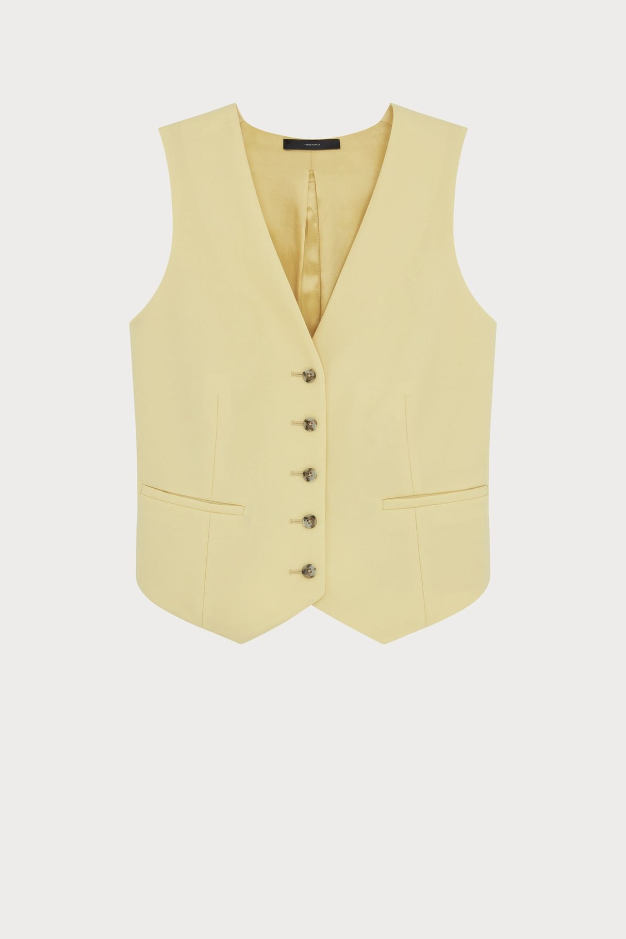 WOMENS WAISTCOAT LEMON YELLOW 7