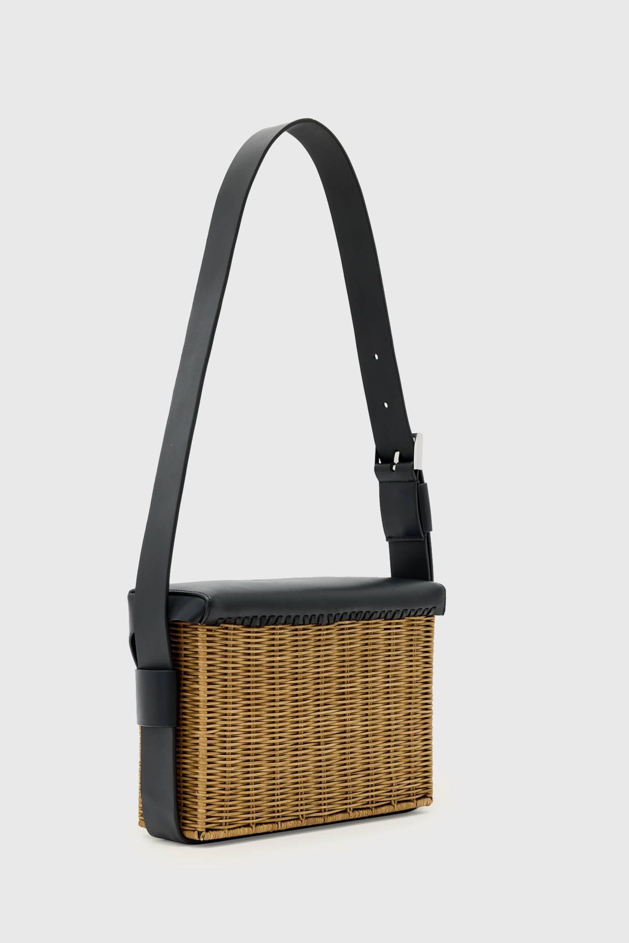 MONIQUE WICKER SHLDR BISCUIT/BLACK 2