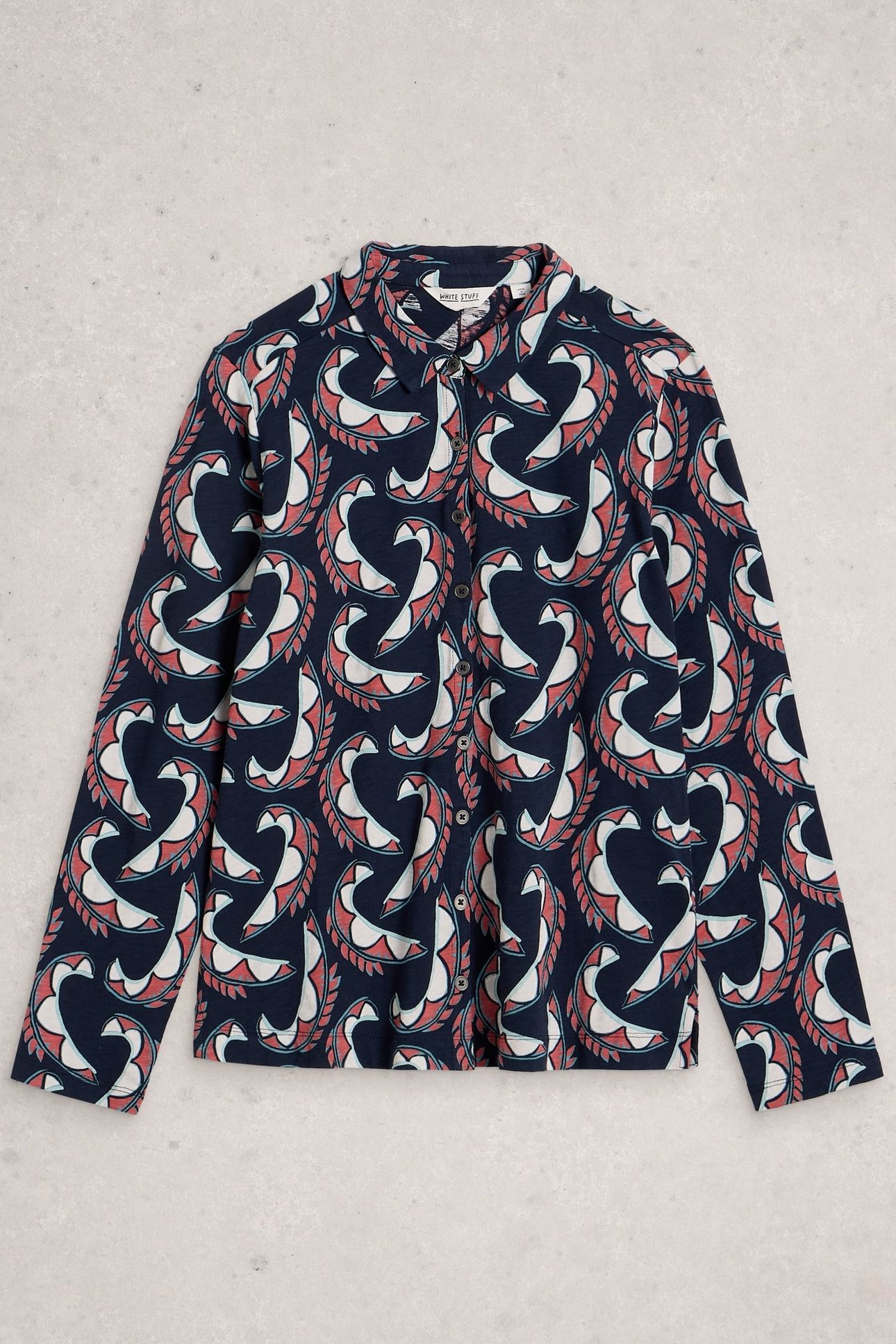 COSMIC LS SHIRT NAVY PRINT 1
