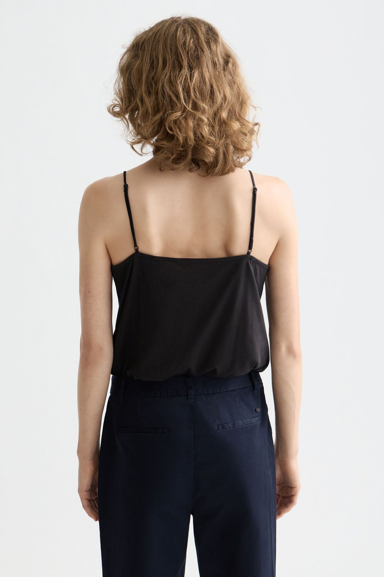 JERSEY WOVEN TANK BLACK 3