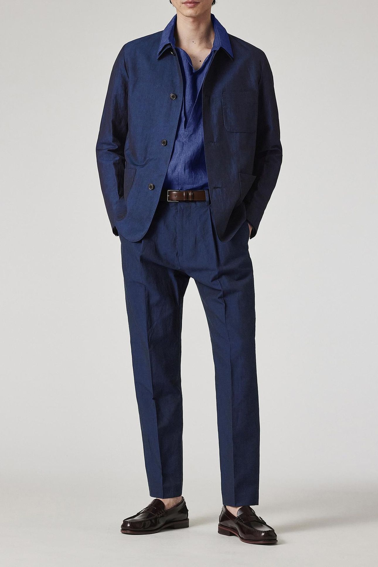 MENS 4BTN CASUAL JKT INDIGO 2