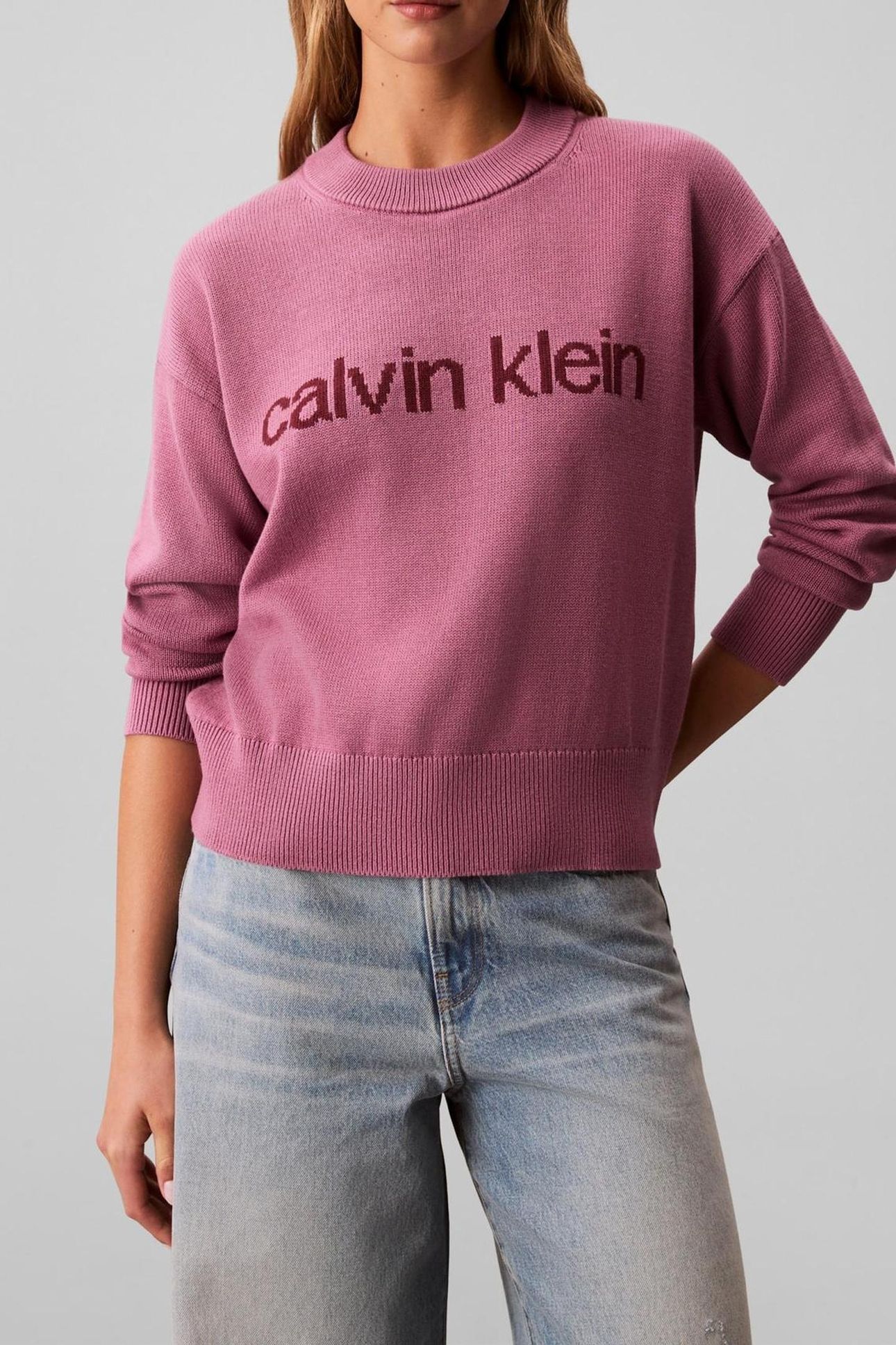 COTTON GRAPHIC PULLOVER BORDEAUX 1