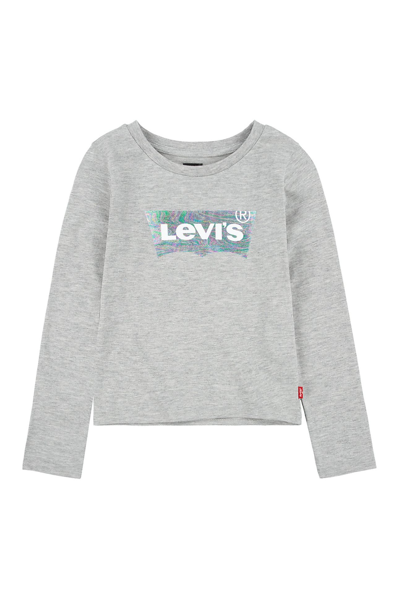 GIRLS LS BATWING TOP GRAY HEATHER 1