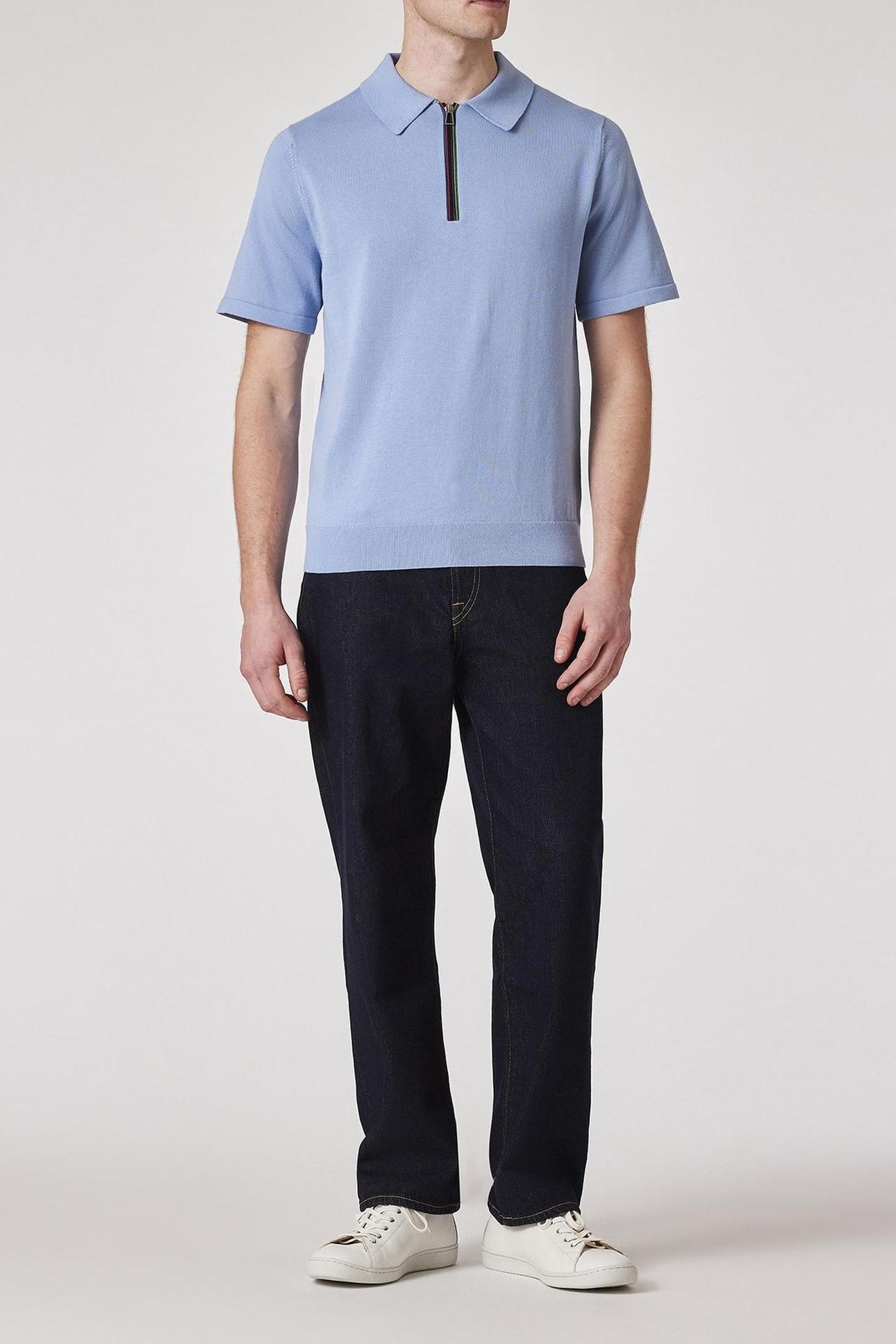 MENS SWEATER SS POLO LIGHT BLUE 2