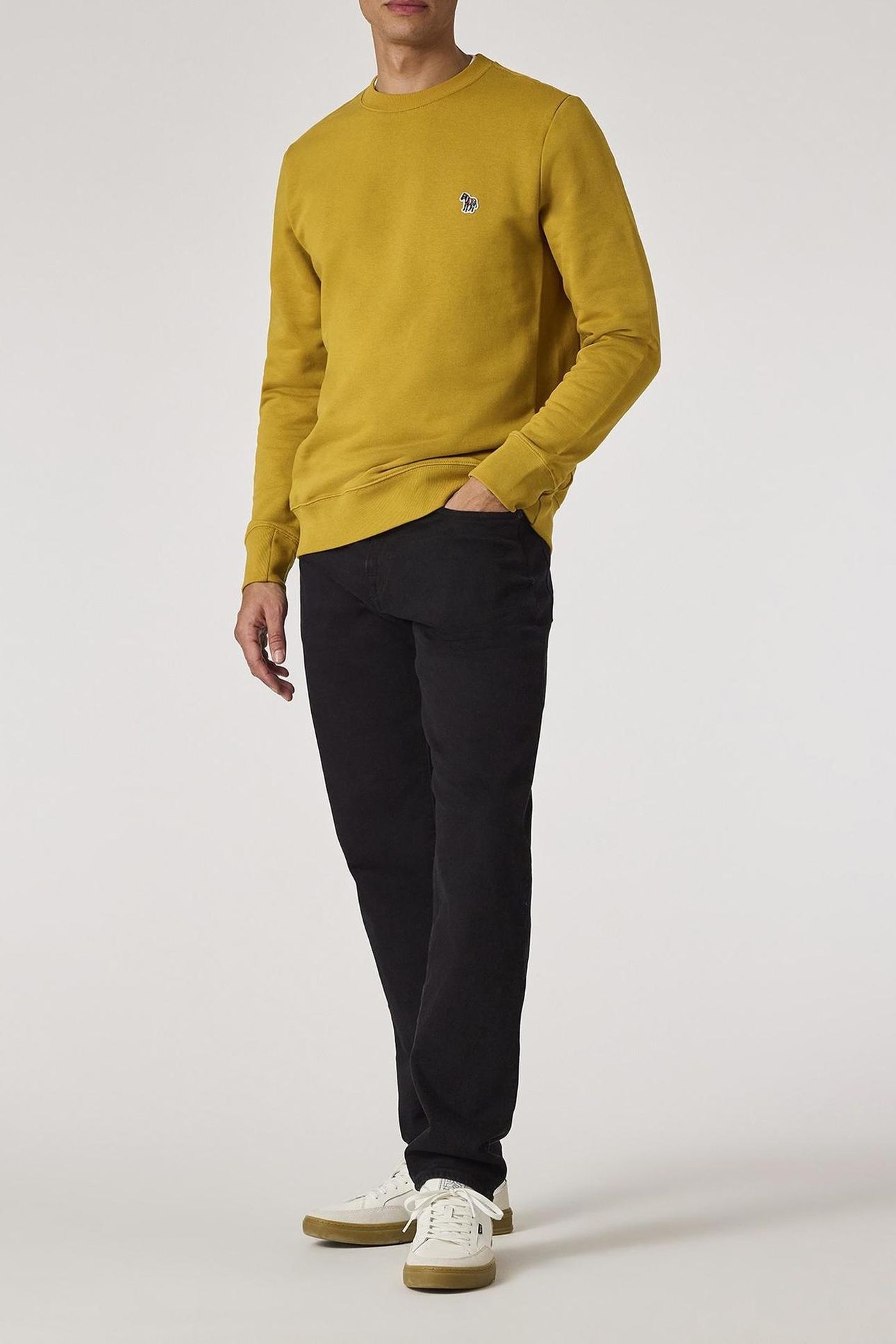 MENS REG FIT SWEATSHIRT ZEBRA OCHRE 2