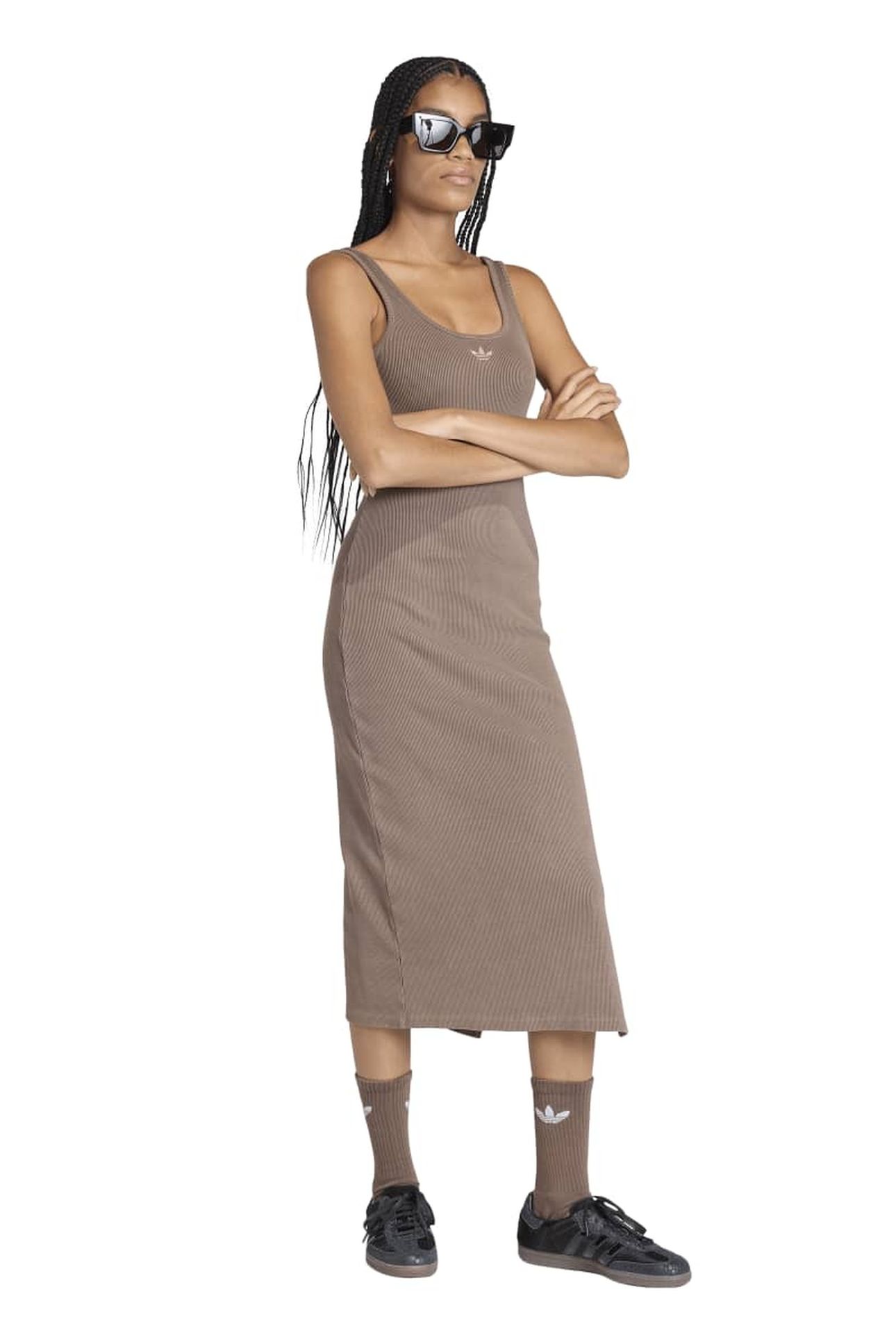 ESSENTIAL RIB DRESS EARTH STRATA 2