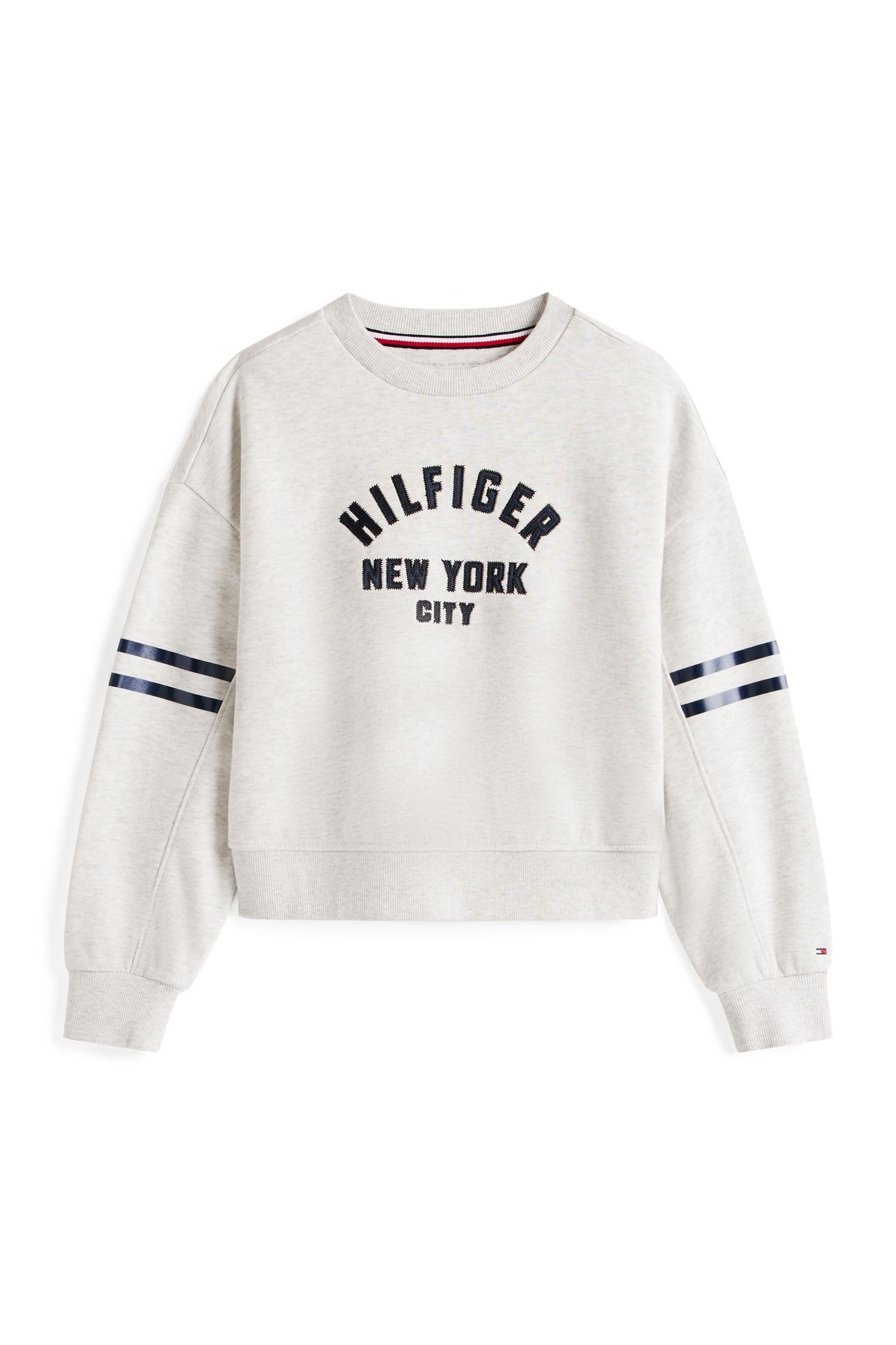 GIRLS HILFIGER BATWING SWEATER GREY HEATHER 4