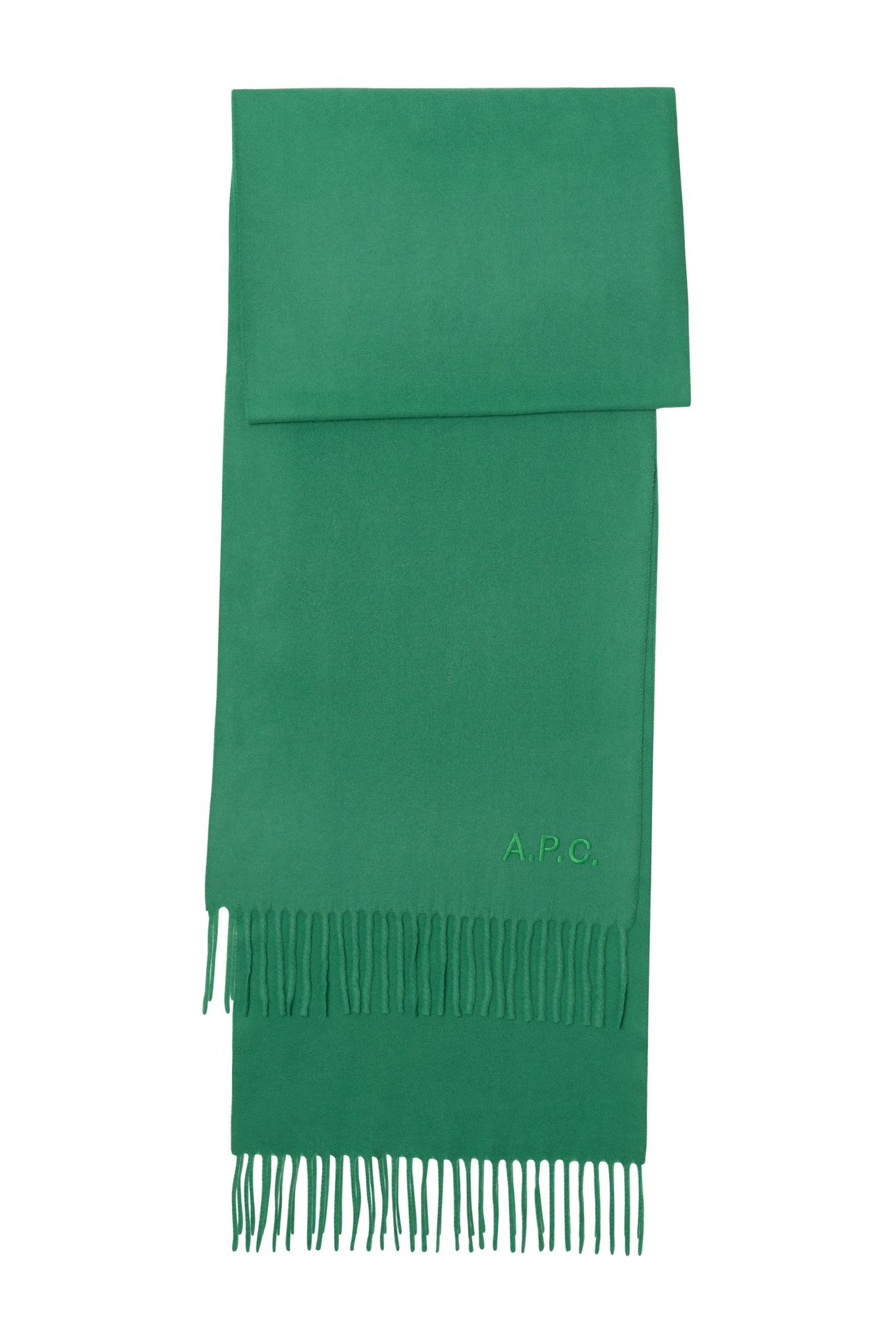 UNISEX SCARF AMBROISE EMBROIDERED GREEN 1