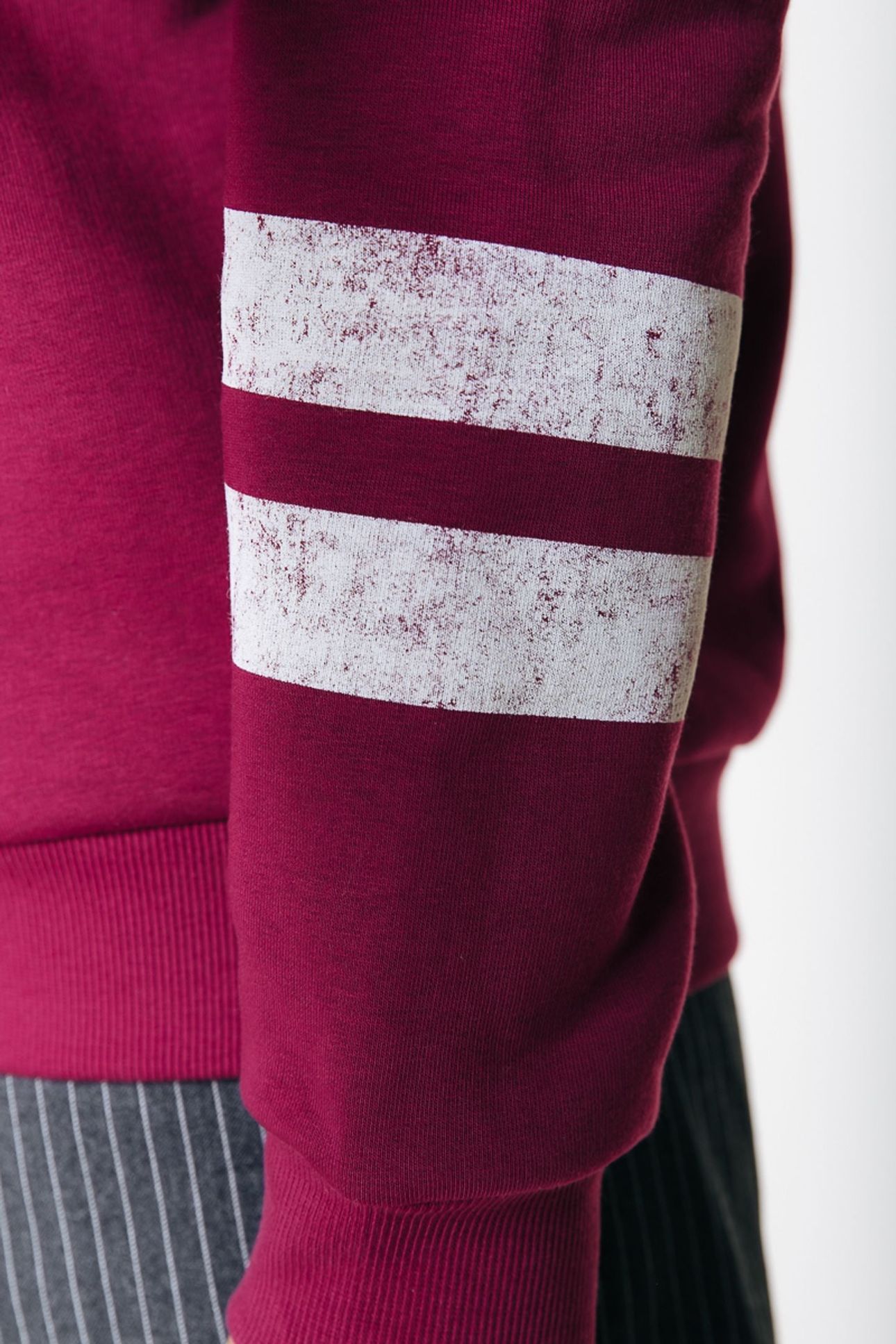 VARSITY LOGO RELAXED ZIP SWEAT BORDEAUX 5