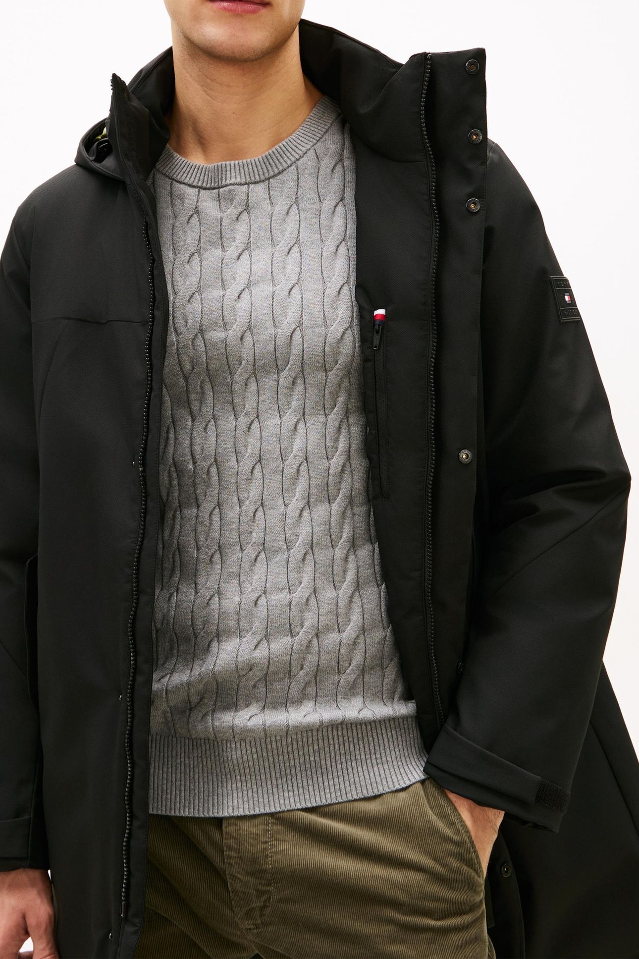 TECH HOODED PADDED PARKA BLACK 6