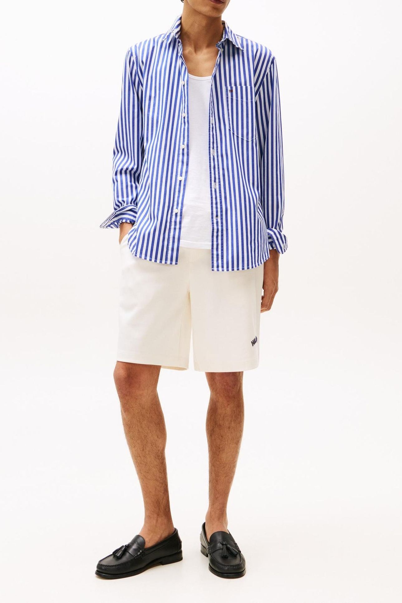 FLEX POPLIN BOLD SHIRT WEDGE BLUE/STRIPE 1